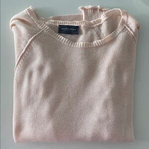 Wooden Ships Soft Pink Crew Neck Knit Sweater